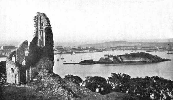 Drake's Island from Mt. Edgcumbe, Plymouth