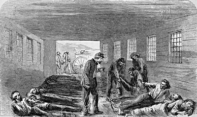 Interior View of A Hospital in the Salisbury Prison.