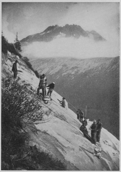 Cutting Grade for the Pacific and Arctic Railway—Tunnel Mountain, White Pass Route.