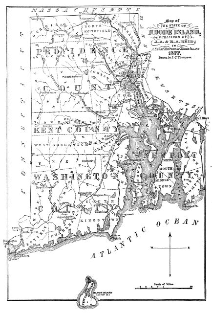 Map of the State of Rhode Island