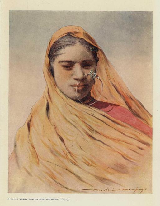 A NATIVE WOMAN WEARING NOSE ORNAMENT.  *Page 57*.