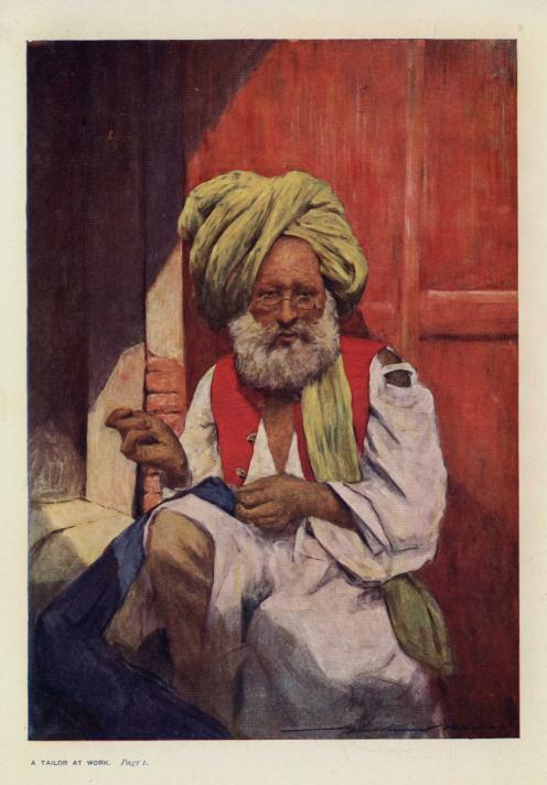 A TAILOR AT WORK. *Page 1.*