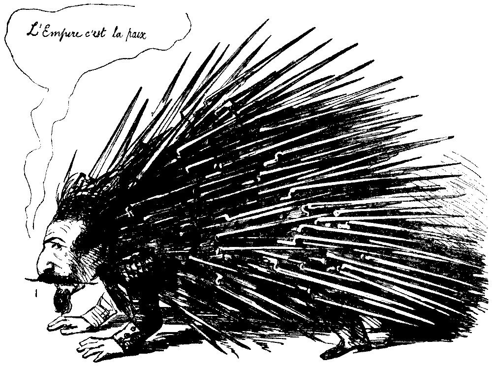 Caricature porcupine