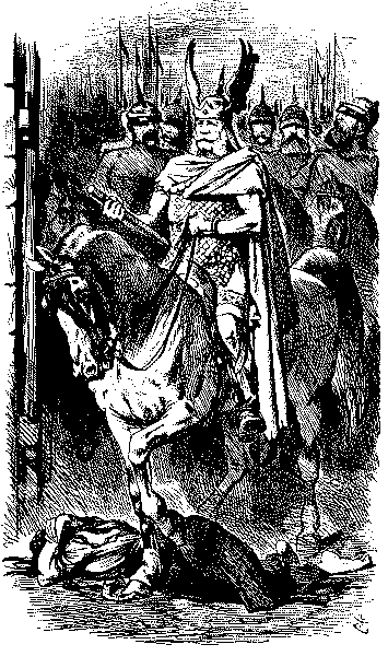 Horseman with soldiers