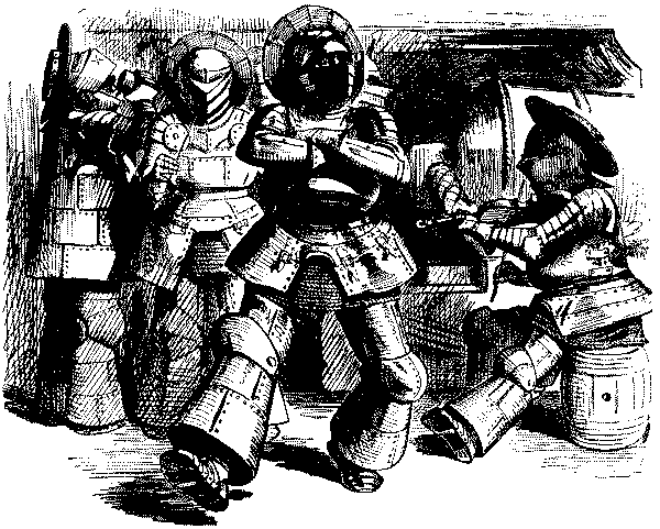 Sailors in suits of armour