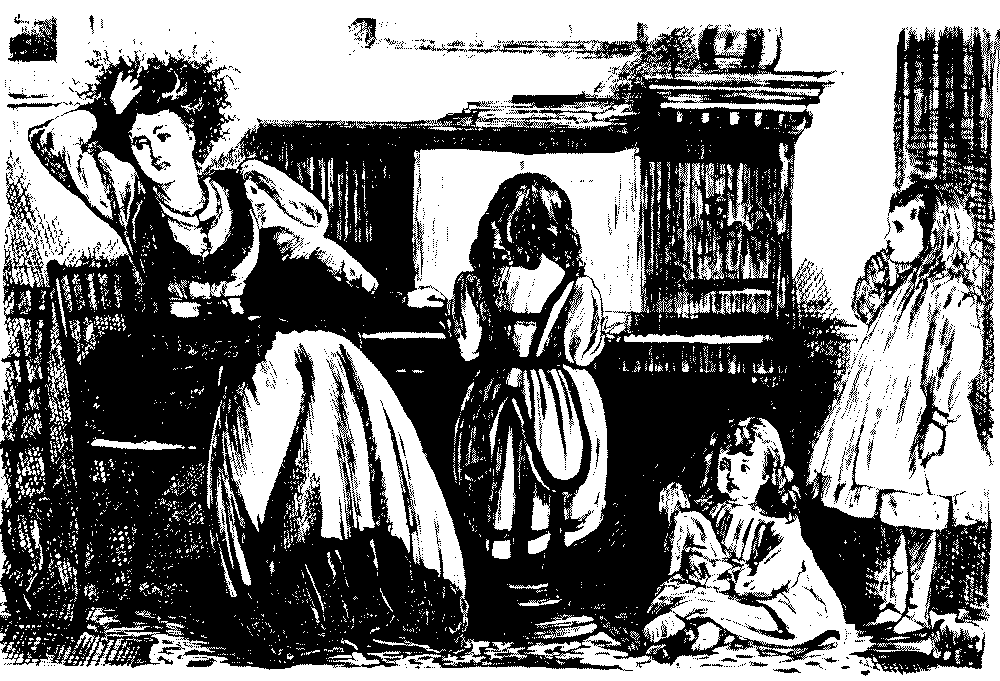 Lady sitting next to child at piano