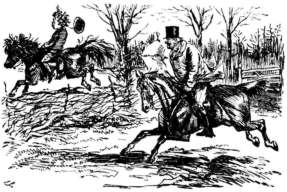 Child on a horse jumping a fence