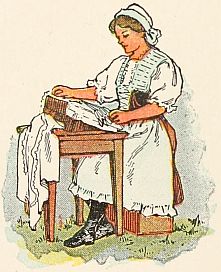 lady doing handwork
