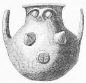 No. 13. Terra-cotta Vase, marked with an Aryan symbol (6
M.).