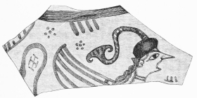No. 35. Fragment of a second painted Vase, from the
Trojan Stratum.

(From a new Drawing.)