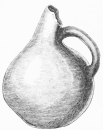 No. 166. Pretty Terra-cotta jug, with the neck bent back
(7 M.).