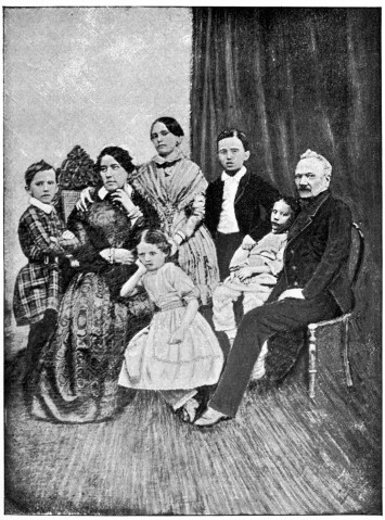 THE TCHAIKOVSKY FAMILY IN 1848

PETER ILICH TCHAIKOVSKY. ALEXANDRA ANDREIEVNA (THE MOTHER). ZINAIDA
ILYINICHA. NICHOLAS ILICH. HYPPOLITE ILICH. ILIA PETROVICH (THE FATHER).
7. ALEXANDRA ILYINICHA. (CENTRE)

(From an old Daguerrotype)