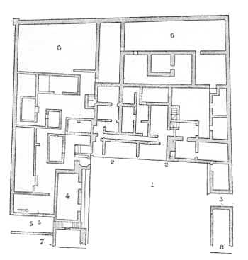 GROUND PLAN OF FIRST TOLTEC HOUSE UNEARTHED AT TULA
(FROM LEMAIRE).