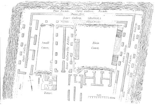 PLAN OF PALACE AT PALENQUE (NORTH SIDE).