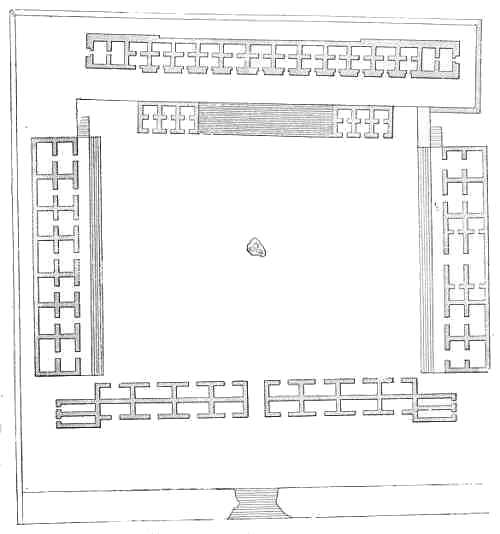 PLAN OF NUNNERY OF UXMAL (FROM STEPHENS).