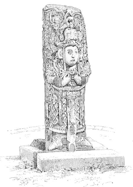MONOLITH IDOL OF COPAN (FROM STEPHENS).
