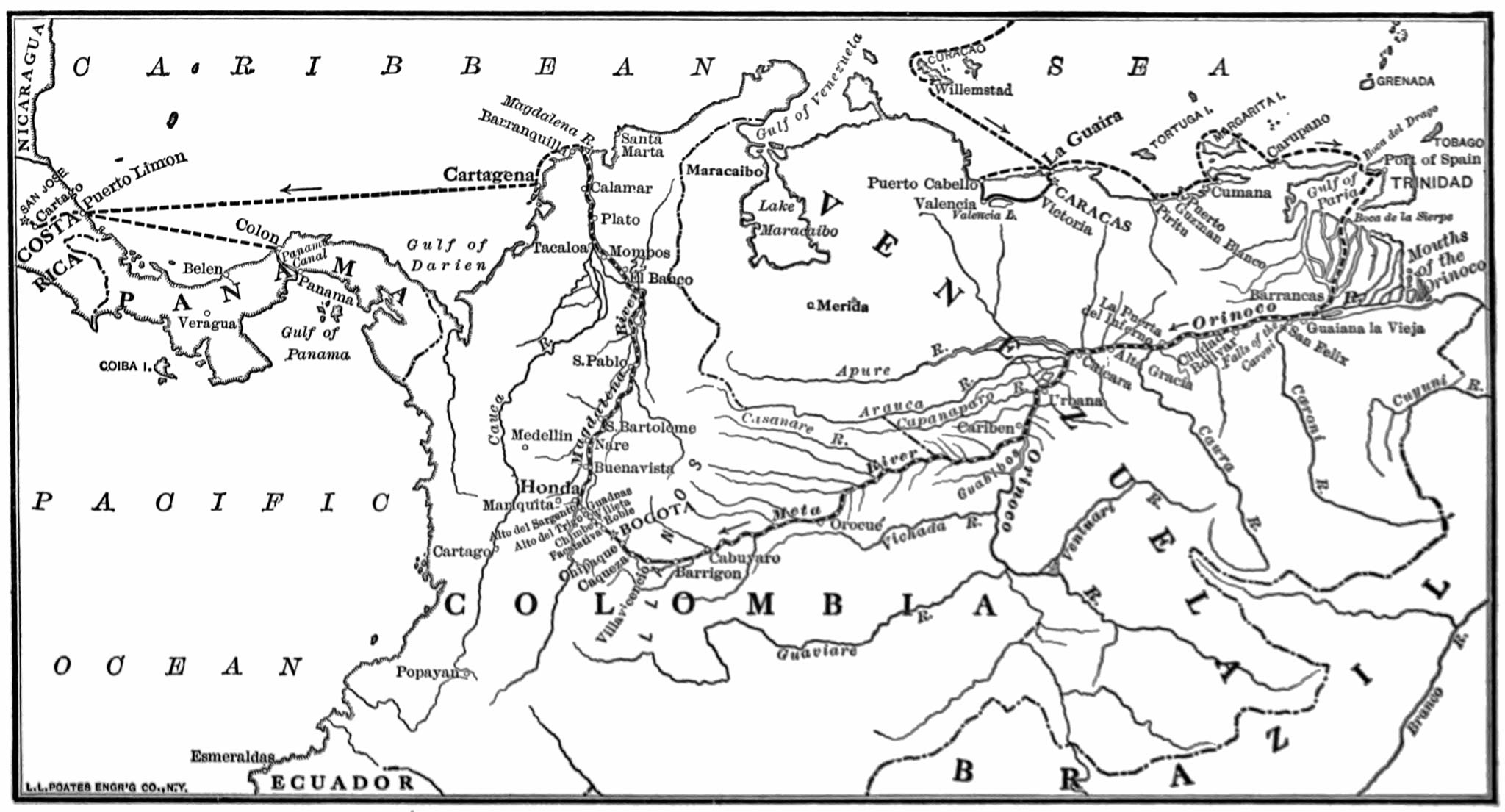 Up the Orinoco and down the Magdalena