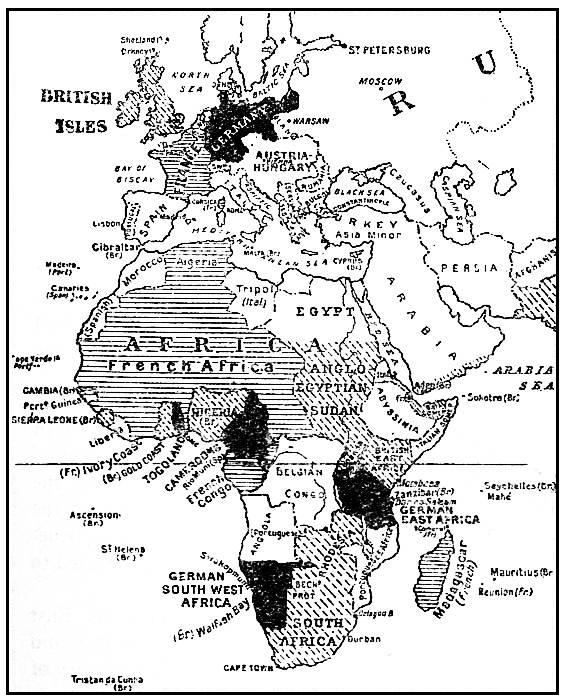 THE GERMAN COLONIES IN AFRICA, 1914.