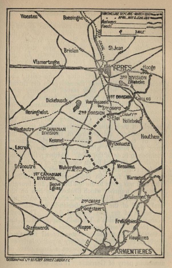Map--Ypres-Armentières area