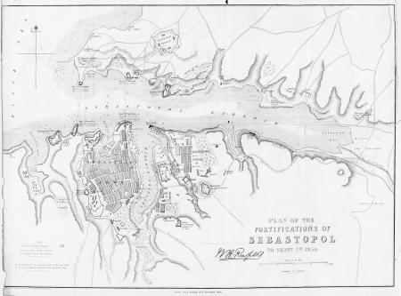 PLAN OF THE FORTIFICATIONS OF SEBASTOPOL TO SEPT 1st
1854.
