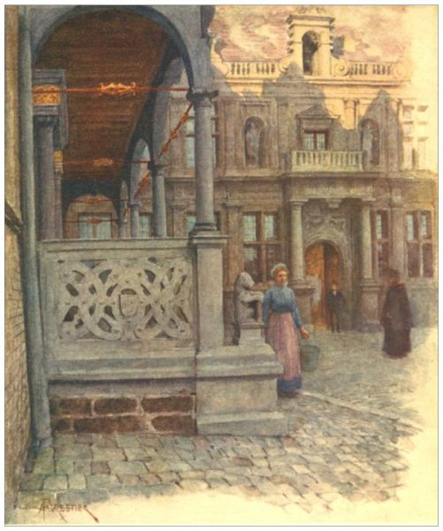 FURNES&mdash;
Peristyle of Town Hall and Palais de Justice.