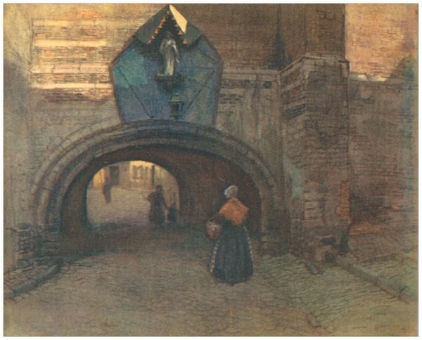 ANTWERP&mdash;Archway under the Vieille Boucherie.