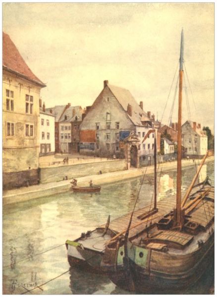 THE RIVER SAMBRE SEEN FROM THE PONT
DE SAMBRE, NAMUR