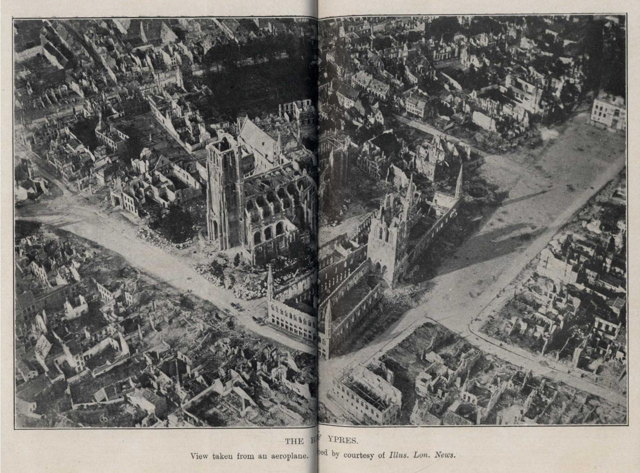 THE RUINS OF YPRES. View taken from an aeroplane. By courtesy of *Illus. Lon. News.*
