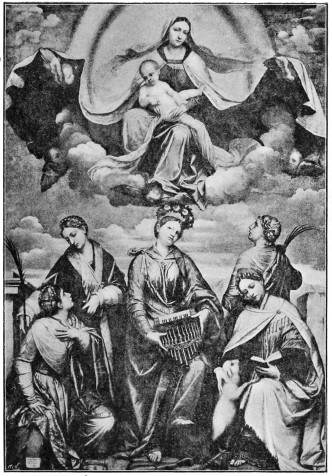 THE MADONNA WITH HOLY WOMEN (MORETTO DU BRESCIA)