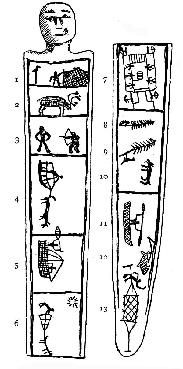 Tyr's model has Egyptian hieroglyphs tattooed on his arm, as well