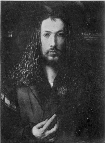 Portrait of Albert Durer by himself, from the painting
at Munich.
