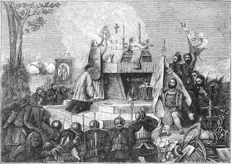Founding of St. Augustine by Pedro Melendez, September 8, 1565.