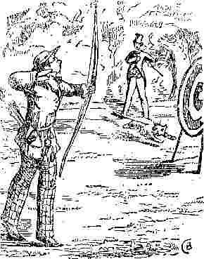 ***Image: VG in archery practice, missing the target***