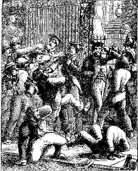 ***Image: His back to a gate, the Putney Pet punches scientifically***