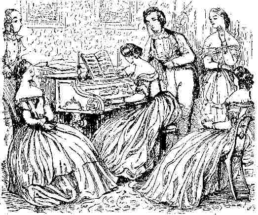 ***Image: Miss Waters at the piano with others***