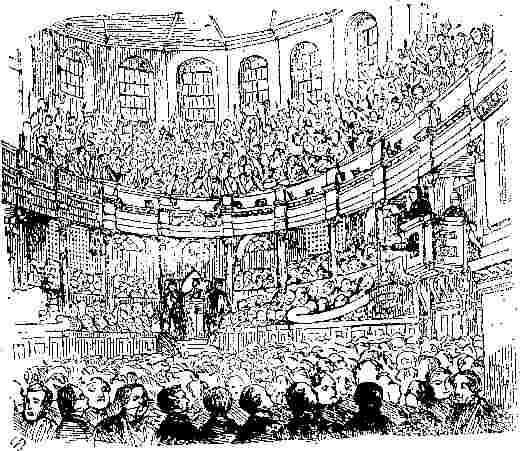 ***Image: The Sheldonian Theatre, Mr. Charles Larkyns delivers the Latin Essay and the English Verse***