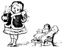 girl leaving dollies to go to chruch