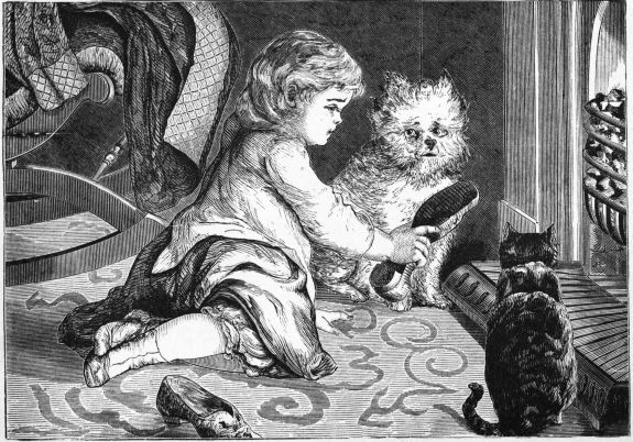 girl warming slippers  by fire