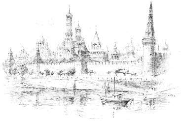 THE KREMLIN, FROM THE MOSKVA