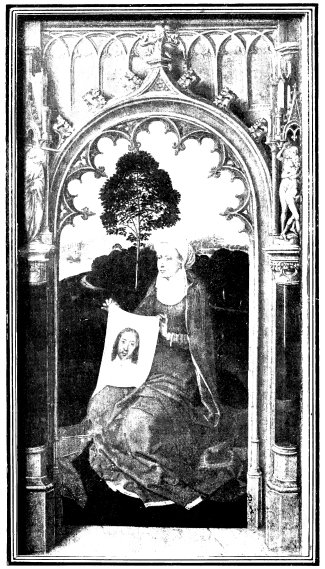 ST. VERONICA

From Memlinc’s ‘Adoration of the Magi’ in St. John’s Hospital,
Bruges