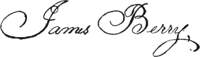James Berry's signature