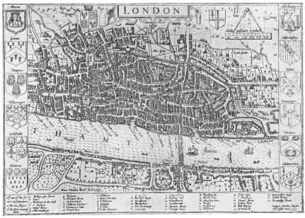 Map of London 1593