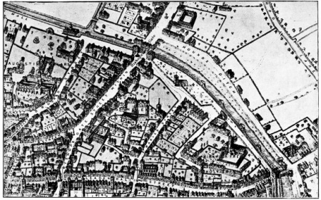 ALDGATE AND PRIORY OF THE HOLY TRINITY.

(From Newton’s Map of London.)