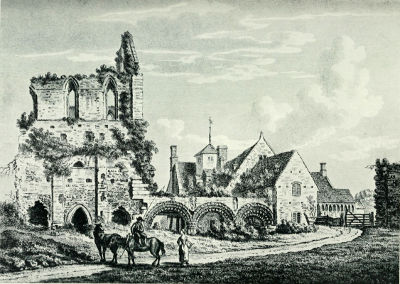 RUINS OF WENLOCK ABBEY IN 1778.