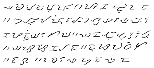 Sample of old Tagalog script.