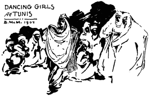 DANCING GIRLS At TUNIS B. McM. 1907