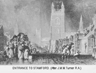 Entrance to Stamford. (After J. M. W. Turner R.A.)
