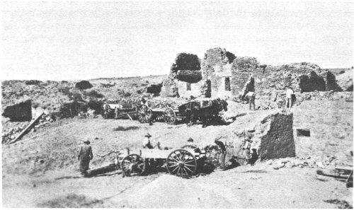 Early “diggings” at Aztec Ruins.