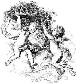 Cupids Carrying a Basket of Grapes