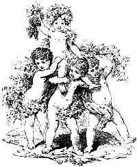 Cupids Crowned with Grapes